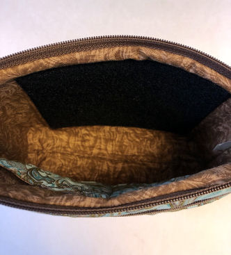 Aqua Conceal Carry Fanny Pack-fanny pack, conceal carry bag, aqua, cotton, handmade fanny pack, paisley, womans purse, waist bag, festival bag, bum bag, fabric fanny pack, zipped bag, zipped fanny pack