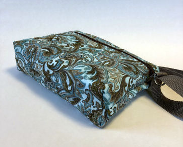 Aqua Conceal Carry Fanny Pack-fanny pack, conceal carry bag, aqua, cotton, handmade fanny pack, paisley, womans purse, waist bag, festival bag, bum bag, fabric fanny pack, zipped bag, zipped fanny pack