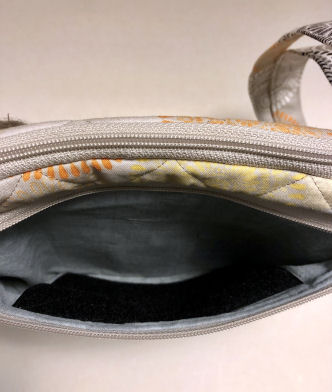 Conceal Carry Tan Crossbody Bag-conceal carry bag, crossbody strap, cotton purse, quilted bag, gray bag, gray gold purse, crossbody strap quilted bag for women, womans bag, gun bag, purse for guns, bag for guns, tote for guns, quilted tote