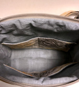Conceal Carry Tan Crossbody Bag-conceal carry bag, crossbody strap, cotton purse, quilted bag, gray bag, gray gold purse, crossbody strap quilted bag for women, womans bag, gun bag, purse for guns, bag for guns, tote for guns, quilted tote