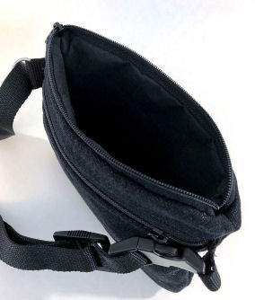 Man's Denim Fanny Pack-denim, fanny pack, mans bag, waist bag, waterproof fabric, mans fanny pack, minimalist fanny pack, minimalist bag, black denim fanny pack, mans black bag, denim fanny pack, black waist bag, mans black denim bag