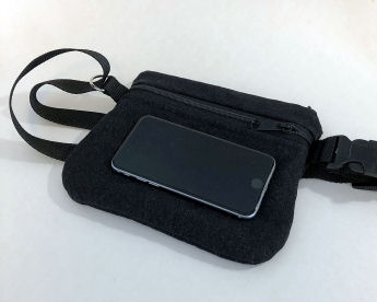 Man's Denim Fanny Pack-denim, fanny pack, mans bag, waist bag, waterproof fabric, mans fanny pack, minimalist fanny pack, minimalist bag, black denim fanny pack, mans black bag, denim fanny pack, black waist bag, mans black denim bag