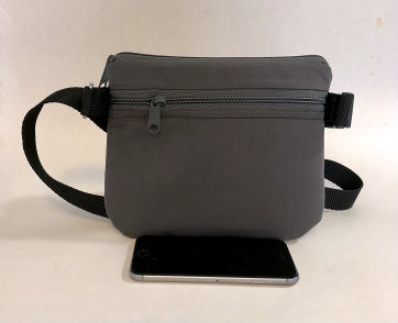 Man's Gray Fanny Pack-fanny pack, mans fanny pack, fabric, gray, waist bag, water proof fabric, minimalist fanny pack, gray fanny pack for men, handmade fanny pack, mans gray fanny pack, fabric fanny pack, plain fanny pack, adjustable strap fanny pack