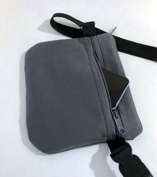 Man's Gray Fanny Pack-fanny pack, mans fanny pack, fabric, gray, waist bag, water proof fabric, minimalist fanny pack, gray fanny pack for men, handmade fanny pack, mans gray fanny pack, fabric fanny pack, plain fanny pack, adjustable strap fanny pack