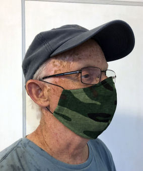 Green Camouflage Cotton Face Mask-face mask, green camouflage, fabric, dust mask, allergy mask