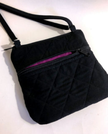 Hannah Gold Floral Bag-purple floral bag, gold metallic, gold floral bag, quilted crossbody womans bag, crossbody strap bag, minimalist bag, floral purse, black purse, black bag, crossbody strap purse, festival bag, purple purse, coin purse