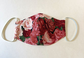 Rose Cotton Face Mask-face mask, cotton face mask, womans mask, nose wire, allergy mask, dust mask, non medical face mask