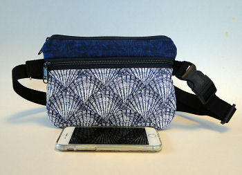 Nautical Shell Fanny Pack-fanny pack for women, nautical shell print, blue fabric, handmade quilted fabric, festival bag, bum bag, adjustable strap fanny pack, quilted fabric fanny pack, womans purse, womans bag, minimalist bag, nautical fanny pack, navy fanny pack