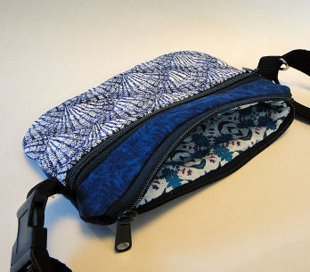 Nautical Shell Fanny Pack-fanny pack for women, nautical shell print, blue fabric, handmade quilted fabric, festival bag, bum bag, adjustable strap fanny pack, quilted fabric fanny pack, womans purse, womans bag, minimalist bag, nautical fanny pack, navy fanny pack