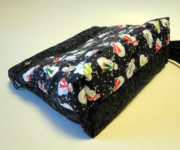 Snowman Winter Purse-snowman purse, small purse, fabric purse, flat bottom bag, small bag, winter small purse, snowman fabric bag, quilted womans crossbody bag, quilted purse, novelty purse, novelty fabric, gray purse, gray bag