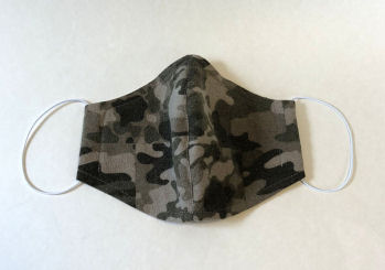 Tan Camouflage Flannel Face Masks-face mask, cotton face mask, mask for men, gift for him, tan camouflage, large face mask