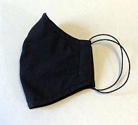 Black Cotton/Polyester Face Mask-cotton face mask, mask for him, womens mask, childrens mask, handmade face mask, allergy mask, dust mask, nose wire
