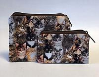 Cat Breed Coin Purses-coin purse, pocket coin purse, cat, cat breeds, cotton, zipped bag, cat breed coin purse, coin pouch, childs coin purse, school money bag, money bag, jewelry bag, jewelry pouch