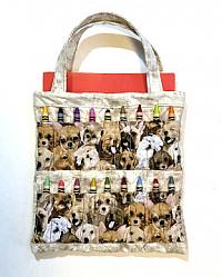 Coloring Book and Crayon Bag-Dog Breeds-coloring book bag, crayon bag, quilted bag, childs book bag, art bag, crayon bag for girls, crayon bag for boys, boys bag, girls bag, handmade coloring book bag, travel bag for children, travel car bag, dog bag