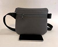 Man's Gray Fanny Pack-fanny pack, mans fanny pack, fabric, gray, waist bag, water proof fabric, minimalist fanny pack, gray fanny pack for men, handmade fanny pack, mans gray fanny pack, fabric fanny pack, plain fanny pack, adjustable strap fanny pack
