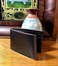 Black Faux Leather Wallet-wallet, mans wallet, black, faux leather, faux leather wallet, stitched mans wallet, black wallet, black mans wallet, handmade wallet, minimalist wallet, thin mans wallet, black faux leather, thin wallet