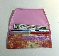 Tie Dye Woman's Wallet-womans wallet, tie dye fabric, pink, slim wallet, minimalist wallet, fabric wallet, credit card pocket wallet, cash pocket wallet, pink wallet, womans fabric wallet, womans tie dye wallet, cash wallet, credit card wallet